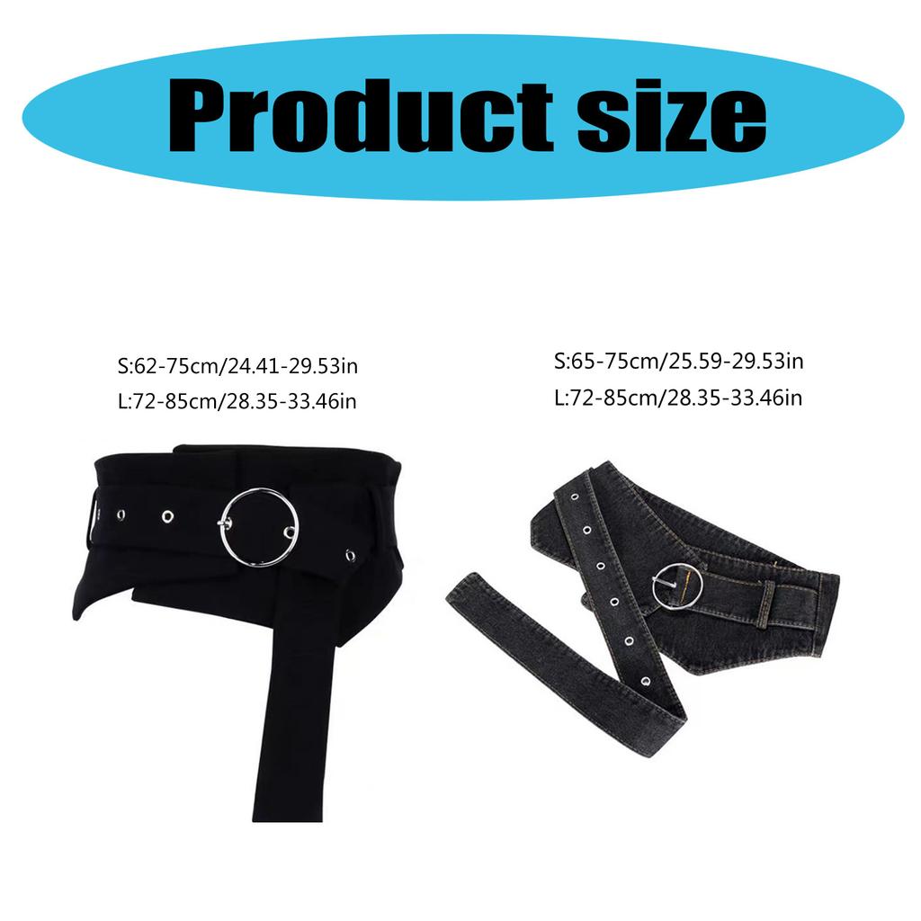 Women's Denim Waist Shaper Casual Gathering Waist Belt Fashionable Waist Cincher for Various Occasion