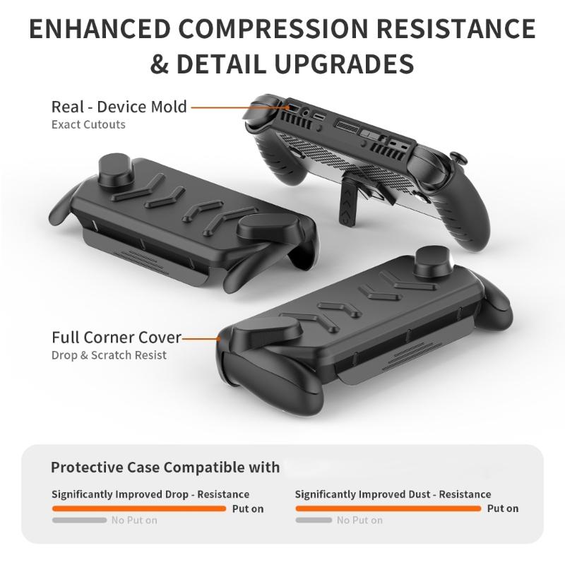 Gamepad Housing for ROG X Protective Cover Case Game Console Scratchproof Upper Bottom Shell with Kickstand