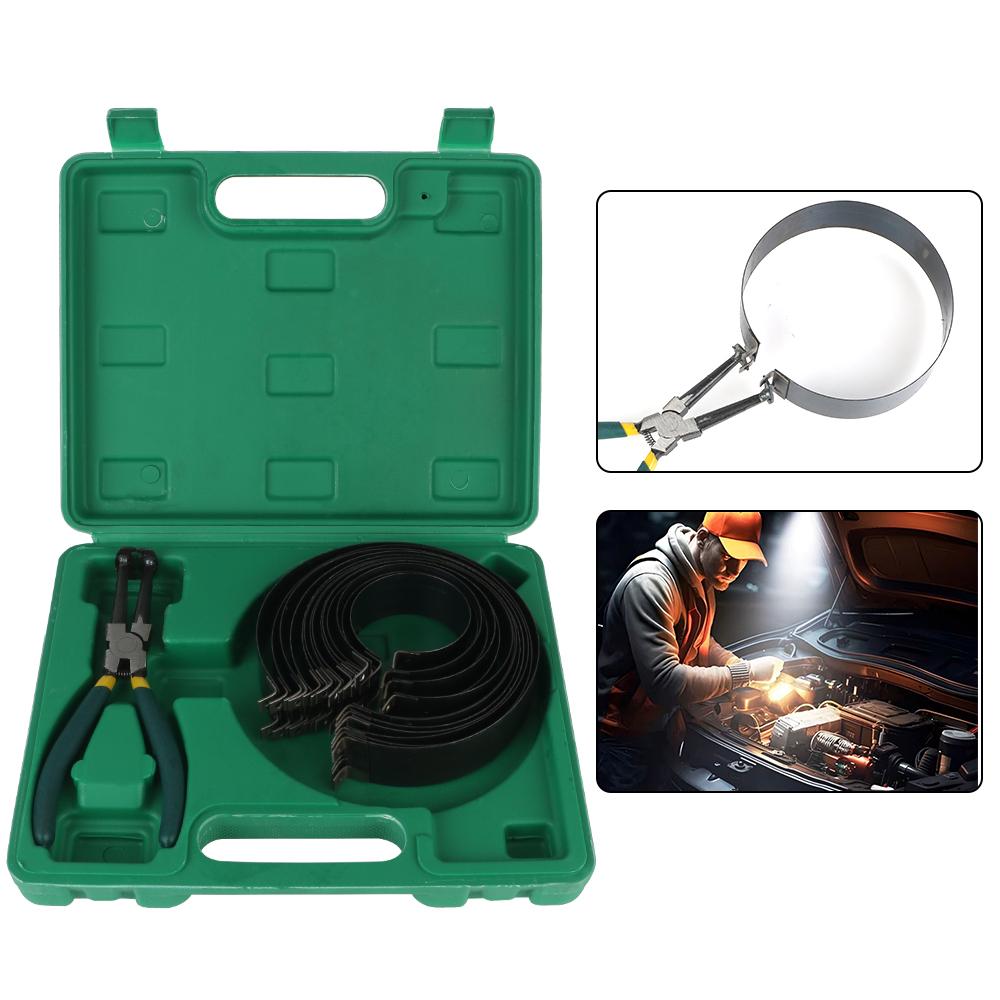 

Зажим для поршневых колец, набор поршневых плоскогубцев, автомобильные аксессуары, автомобильные поршневые кольца в сборе, инструменты для затяжки, монтажные плоскогубцы, обруч, компрессор зелёный