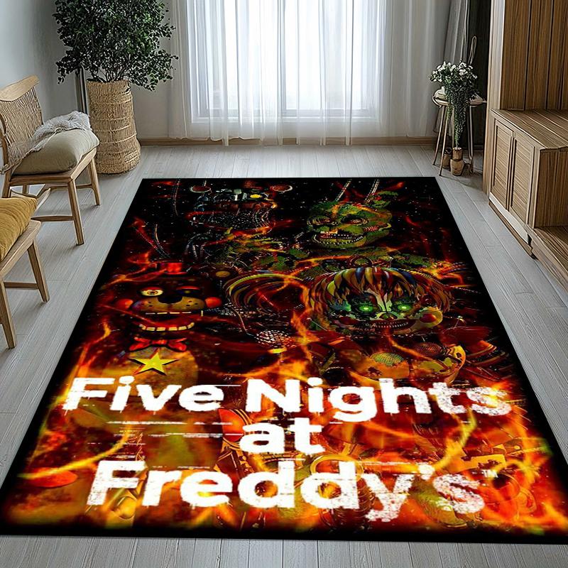 Tappeto Area Antiscivolo Horror Freddy F-FNAF Giochi Soggiorno Tappeto Morbido per Camera da Letto Stanza dei Giochi dei Bambini Divano, Zerbino Decorazione per la Casa Regalo