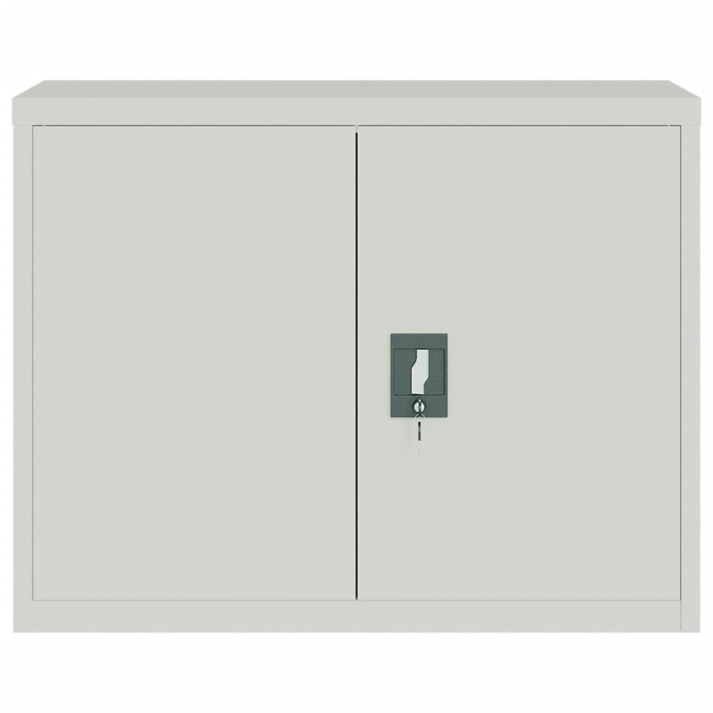 Filing Cabinet Light Grey 90 x 40 x 70 cm Steel