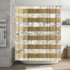 Modern Luxury Marble Striped Waterproof Shower Curtains with Golden Foil Accents for Bathroom Decorations Pack of 1 (Gold)
