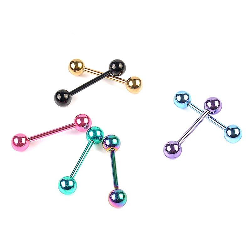 7 Pcs/Set The Plating Color Steel Stainless Steel Rod Tongue Nailed Double Ball