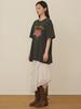 OPENING SUNSHINE Vintage Pigment Rose Graphic T-Shirt_Charcoal