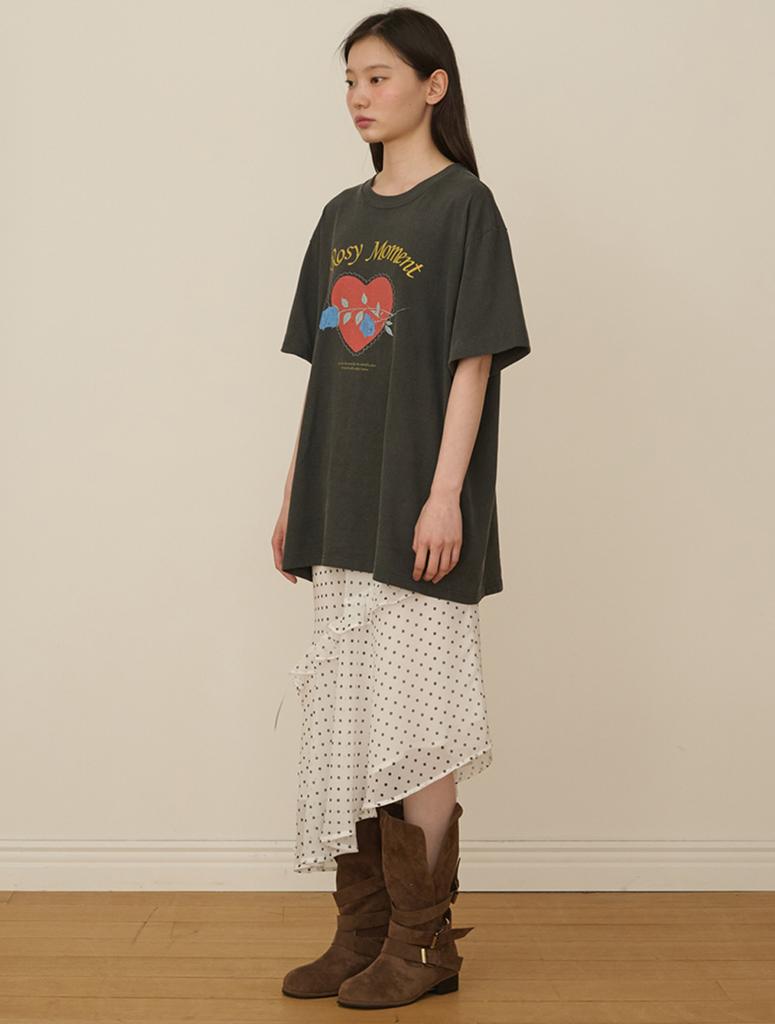 OPENING SUNSHINE Vintage Pigment Rose Graphic T-Shirt_Charcoal