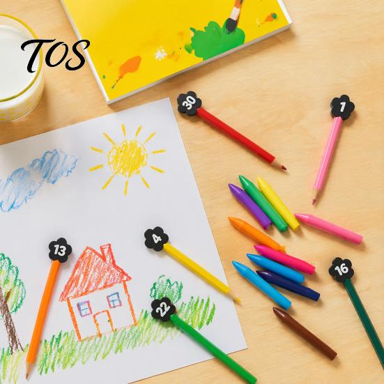 Classroom Grouping Labels 30PCS Numbered Pencil Toppers, Reusable Prevent Confusion Labels, Management System Plastic Tracking Marker Clips,