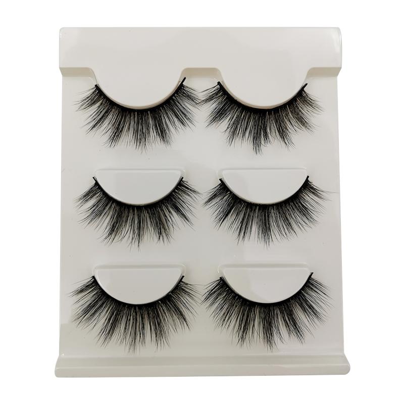 Fox Eye Lashes 3/5 Pairs Thick Winged Wispy 3D False Eyelashes Makeup Faux Fluffy Mink Lashes Fake Natural Eyelashes Extension