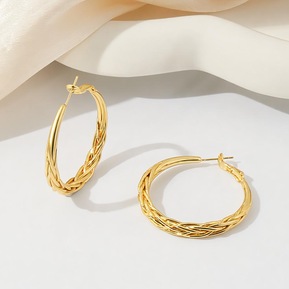New 3cm-6cm Large Circle Simple Earrings Niche Ear Jewelry