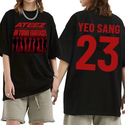 ATEEZ World Tour In Your Fantasy Graphic T Shirts Men Women Kpop Streetwear Female Korean Fashion Trend Short Sleeve T-shirts Y2K