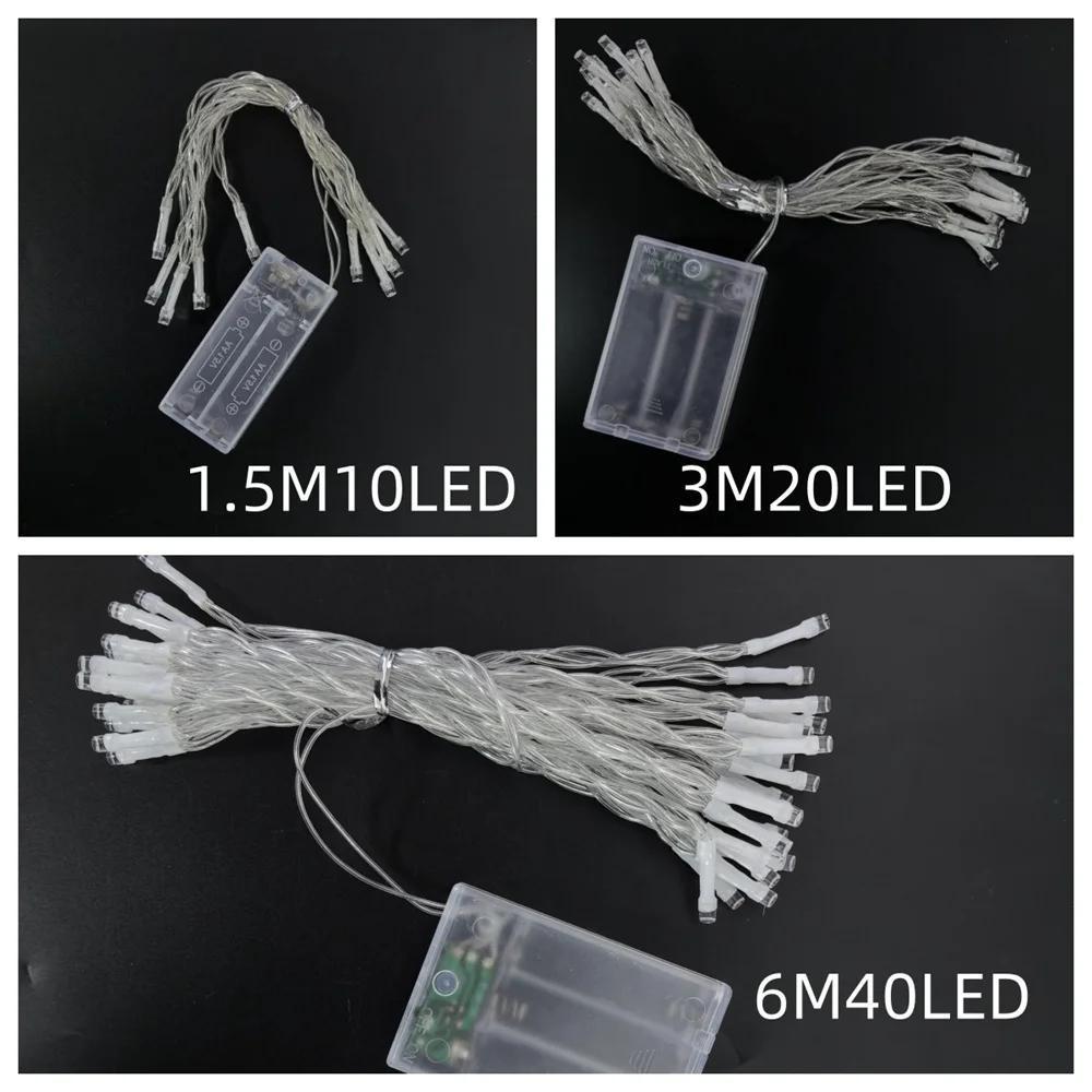 1.5/3/6M String Lights Led Fairy Lights Christmas Garland for Home New Year Party Outdoor Garden Street Christmas Decoration Battery-powered