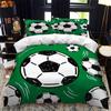 3D Football Print Duvet Cover Queen/King Size Soccer Sport Bedding Set for Boy Kids Gifts Ball Game Theme Quilt Cover Pillowcase