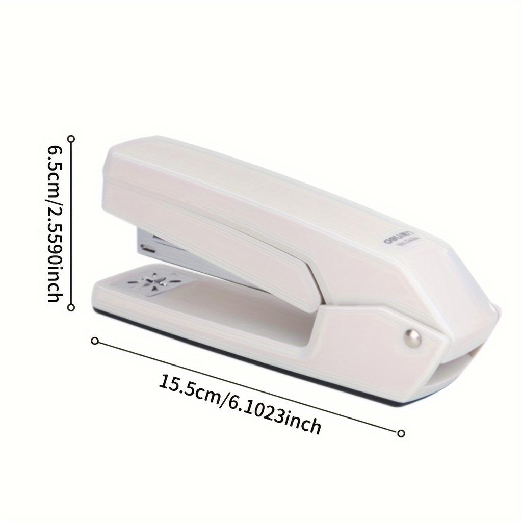 25 Sheets 360° Rotating Desktop Stapler, Manual Operation, Multifunctional Office Supplies, White, Staples Up To 25 Sheets