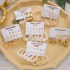 Trendy Drop Earrings Set For Women Fashion Colorful Butterfly Pearl Resin Dangle Earrings Girl Party Temperament Jewelry
