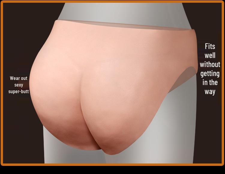 Dlouhé silikonové kalhotky Vagina pro lesby - Měkká nositelná intimní hračka