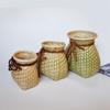 Lightweight Wicker Rattan Baskets Round Handmade Woven Storage Container  Farmhouse