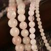 Różowe kryształy kwarcu koraliki kamienne 16" sznur 4 6 8 10MM Wybierz rozmiar do tworzenia biżuterii akcesoria