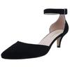 Women Sandals Sexy Pumps New Summer Ladies Suede 5cm Thin High Heels Party Wedding Shoes Open Toe Ankle Straps Sandal