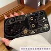 Flower Black Cat iPhone13/14/15ProMax Mobile Phone Case Apple 16/12/11 All Inclusive XS/XR Soft 78p
