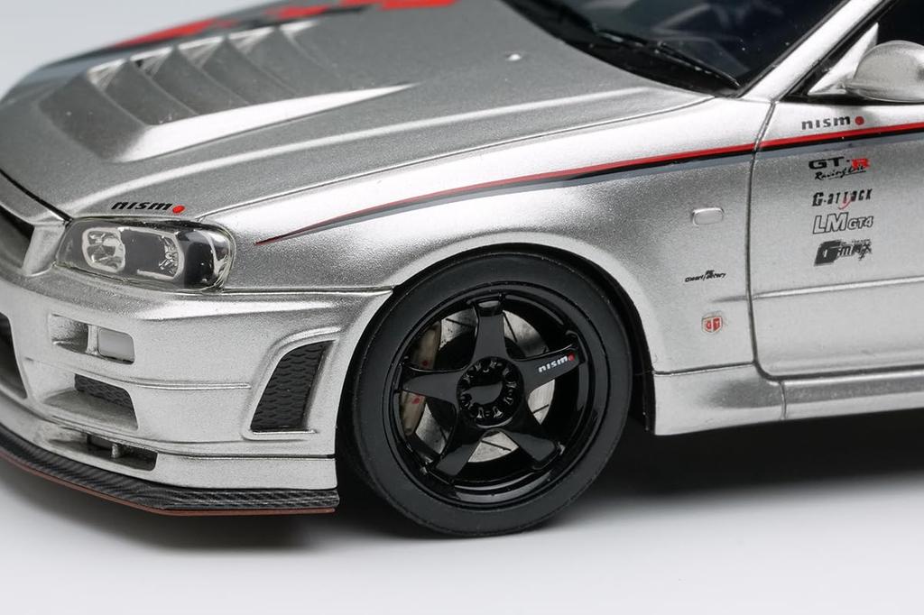 Make Up EIDOLON Scale Nismo R34 Prototype Tokyo Auto Salon 2001 Silver Finished Product EM791 1/43 GT-R Z-tune