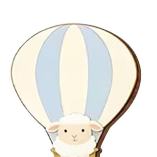 5 Pcs Hot Air Balloon Wall Decor with Cloud And Star Nursery Baby Shower Wall Art Boho Wooden Wall Hanging Sign for Bedroom Classroom Playroom