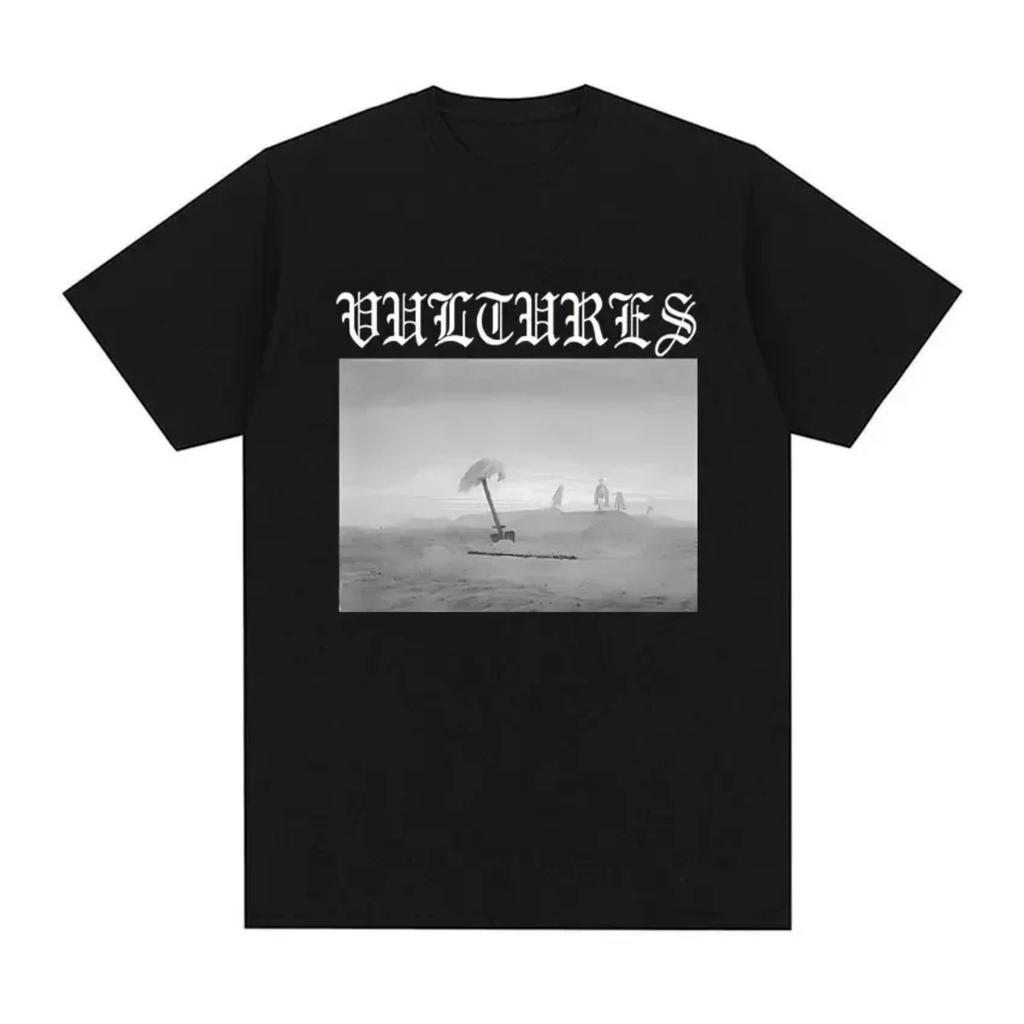Kanye West Vultures New Song and Album CoverTshirt Womens Harajuku Gothic Loose Tshirt Hip Hop Punk Style Tshirt Street Clothing