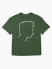 Depeche Mode Alan Wilder Recoil Profile White Outline Red Background Oversized T-Shirt