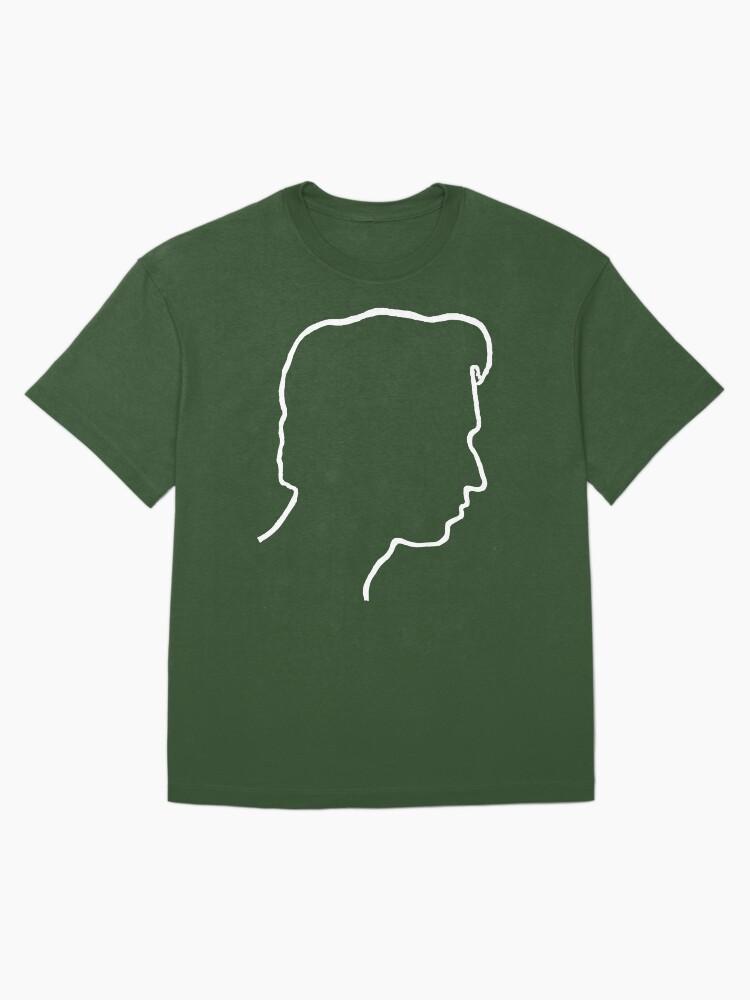 Depeche Mode Alan Wilder Recoil Profile White Outline Red Background Oversized T-Shirt