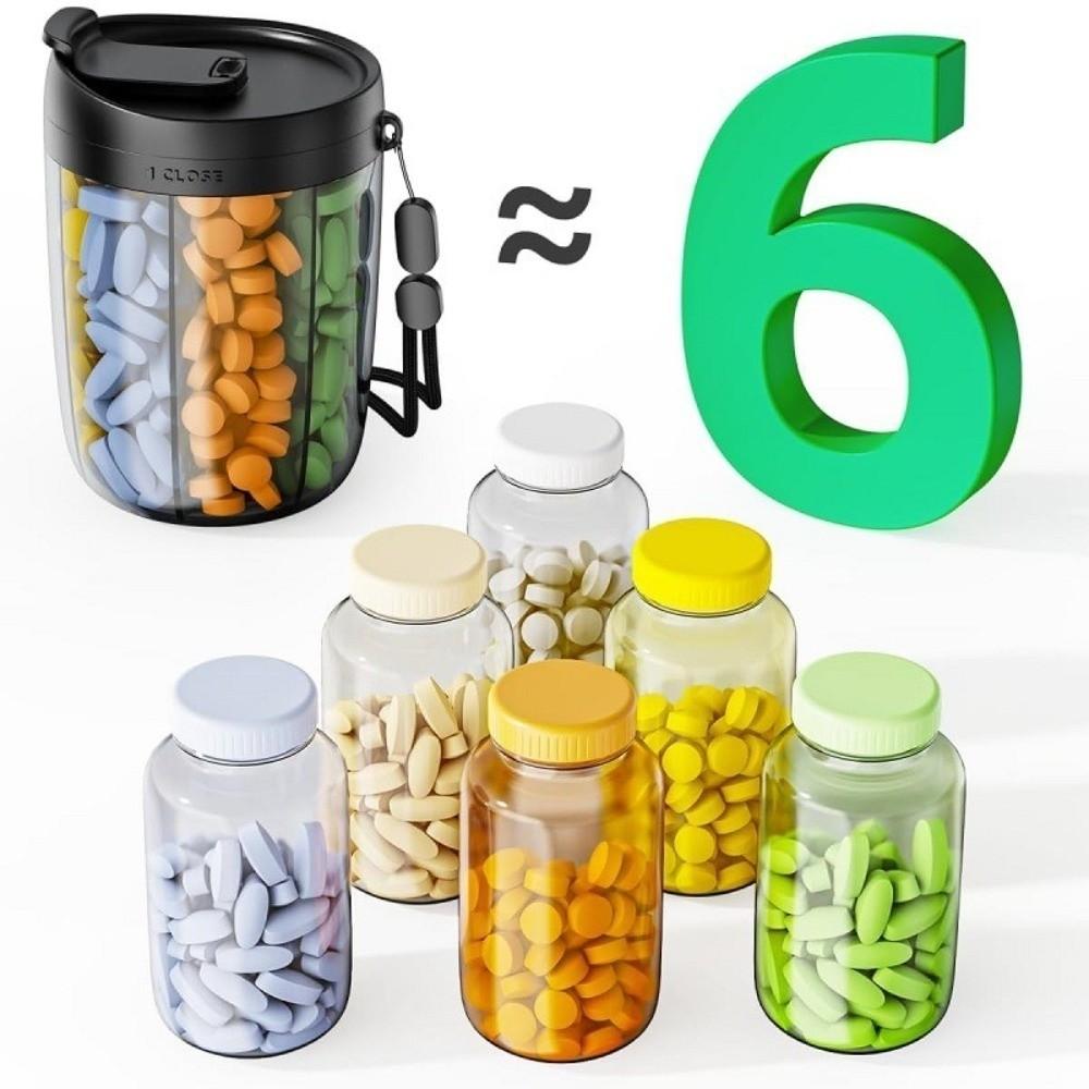 Plastic Pill Dispenser Wide Opening Pill Organizer Box New Pill Container  for Vitamin