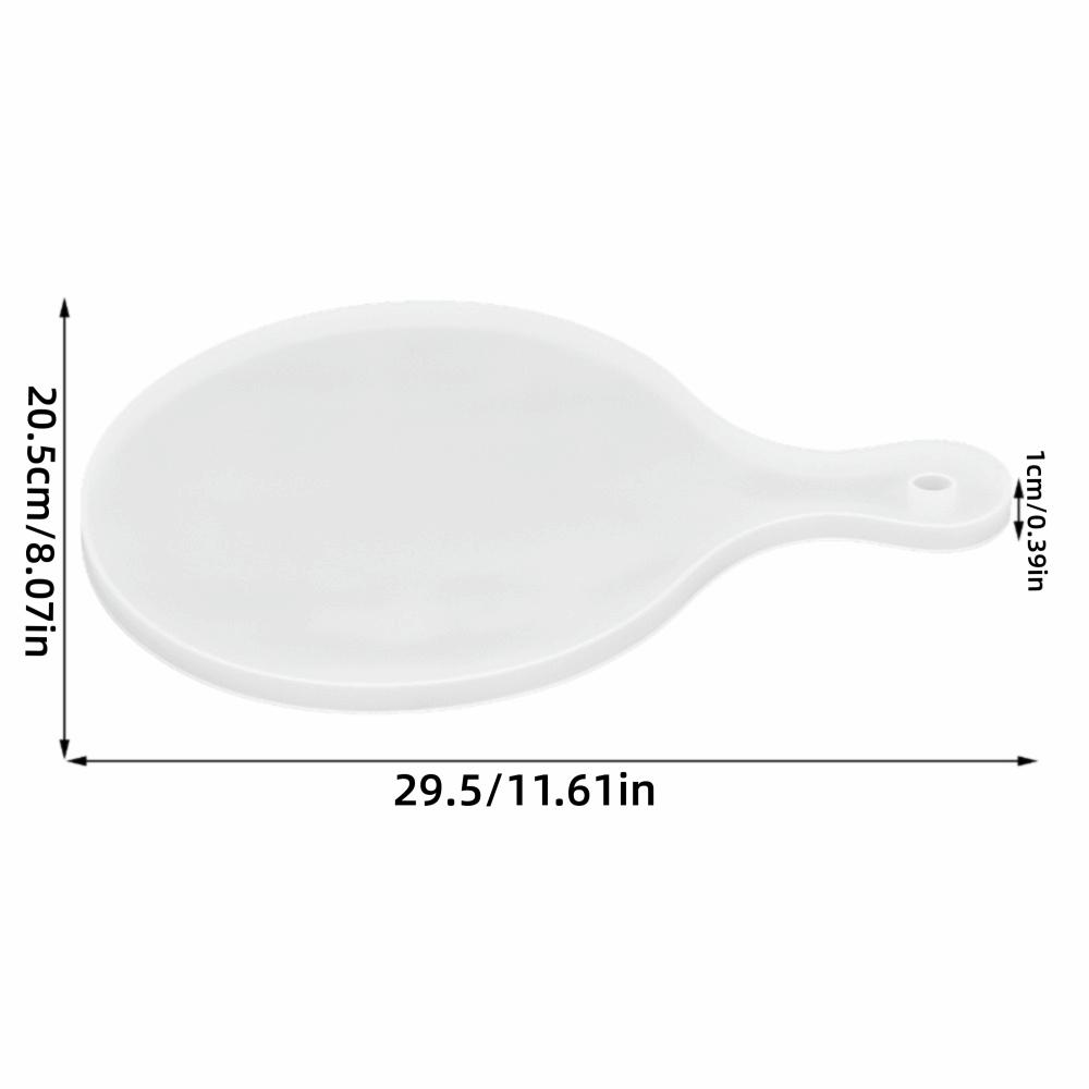 Round Silicone Tray Moulds Large Silicone Mold Rectangle Cutting Board Fruit Snack Tray Handle Holes Cheese Cutting Board