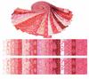 Soimoi 40Pcs Asian Block Print Cotton Precut Fabrics For Quilting Craft Strips 2.5x42inches Jelly Roll -