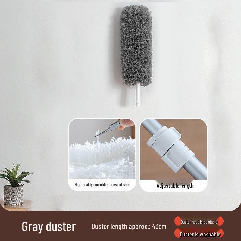 Retractable Static Wool Feather Duster for Household and Car Cleaning