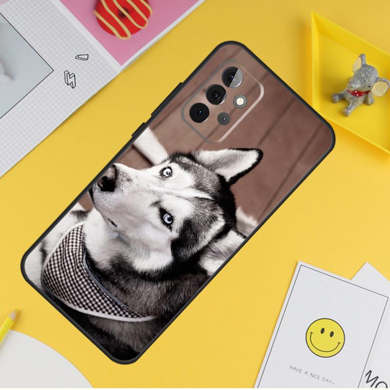 Animal Husky Puppy Phone Case For Samsung Galaxy A53 A33 A13 A12 A32 A52 A14 A34 A54 A15 A25 A35 A55 A71 A51
