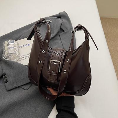 Retro PU-Weichleder Damenhandtaschen, neue vielseitige Umhängetaschen für Herbst und Winter, modische Ein-Schulter-Unterarmtaschen für Damen