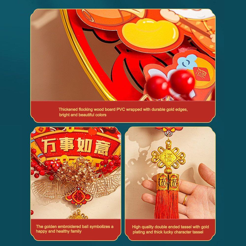 Red Fu Character Hanging Luck Spring Festival Decorations Props Spring Festival Decoration Large Entrance Door Ornament