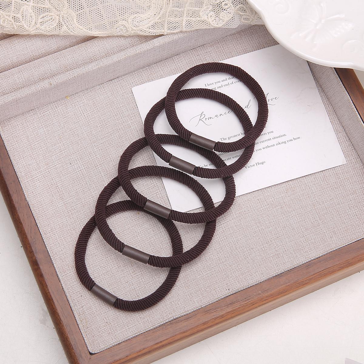 

20 шт. Високоеластична пов язка для волосся Кільце для волосся Мотузка для голови Модні головні убори для дівчинки Солодка гумка Аксесуари для волосся коричневий