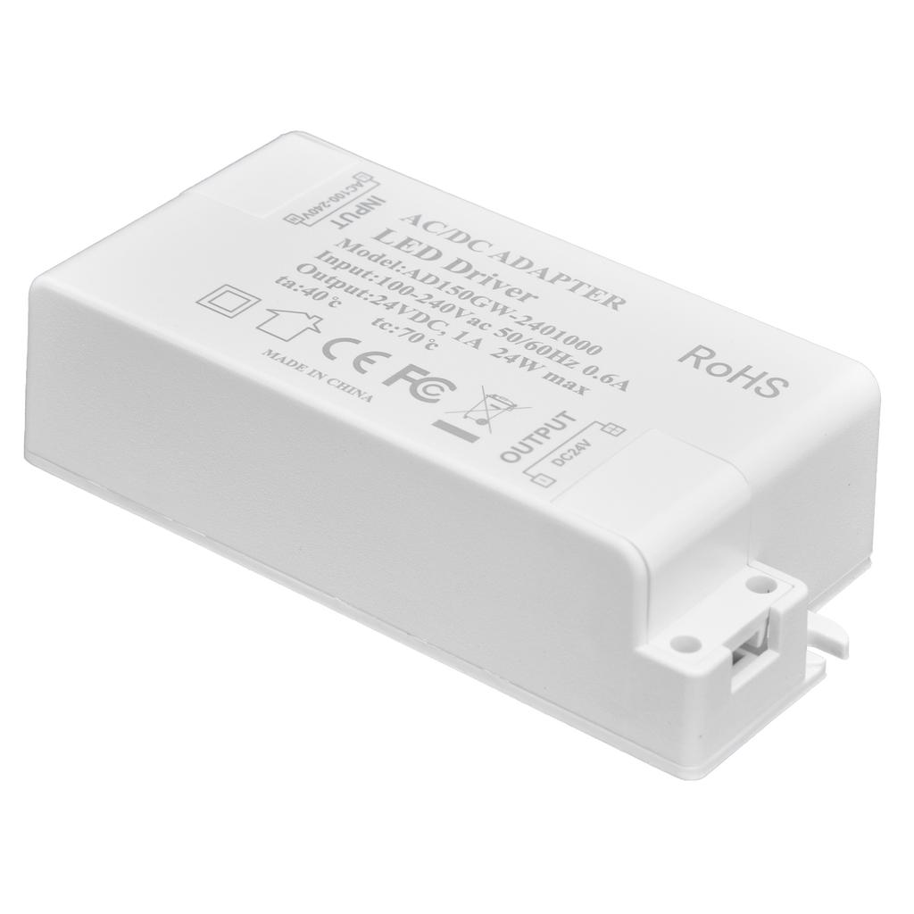 DC 24V 24W 1A LED Driver Constant Voltage Flame Retardant Efficient DIY LED Power Supply AC
