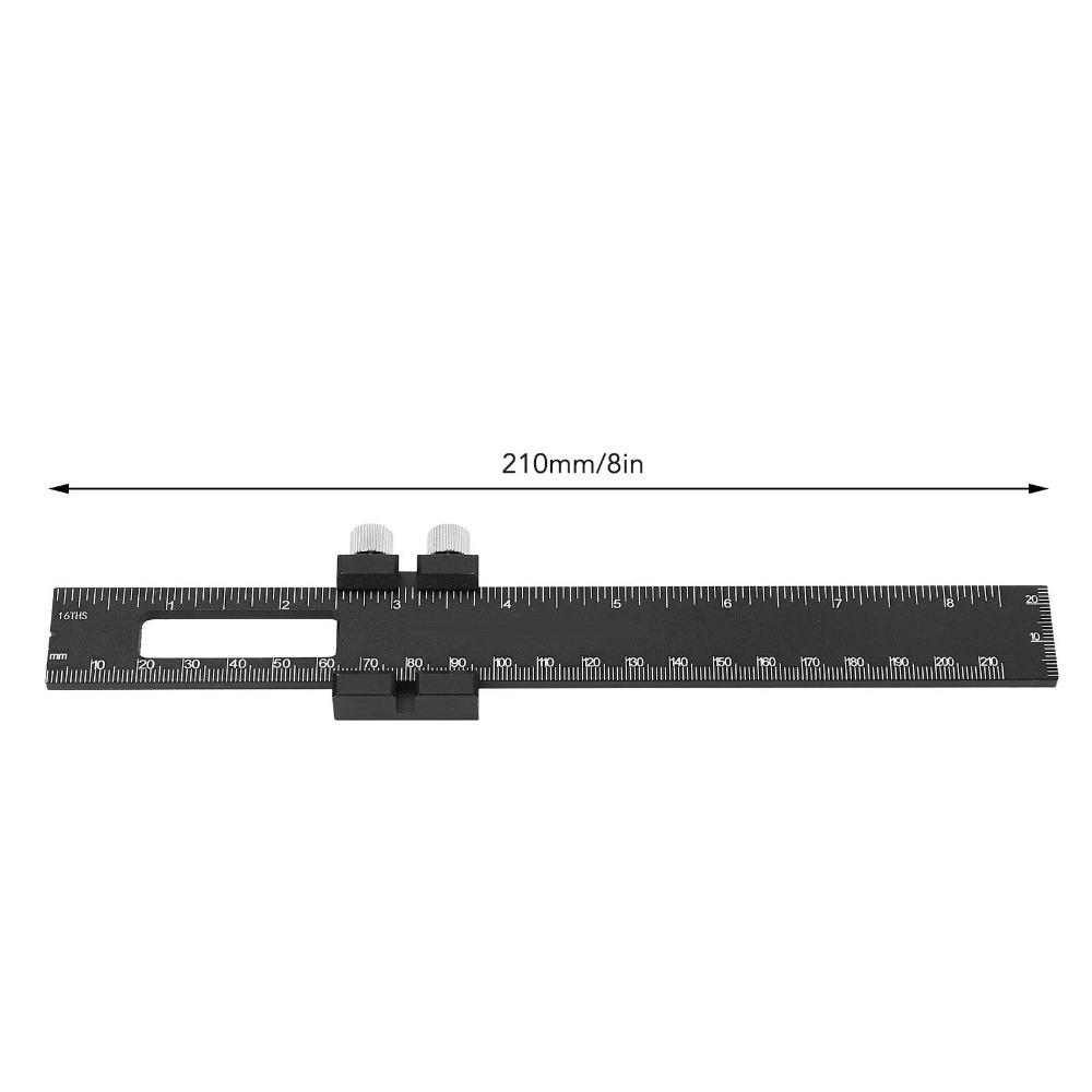 Aluminum Alloy Adjustable Slide Stop Ruler Slide Stop Precision Pocket Ruler For Engineers