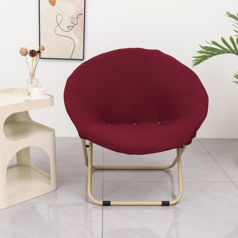Knitted Saucer Chair Cover Solid Color Camping Seat Cover Fit Outdoor Chair