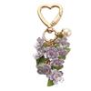 Portachiavi a forma di cuore pieni di fiori, alla moda e creativi, Decorazioni per borse, Portachiavi da appendere ai bagagli