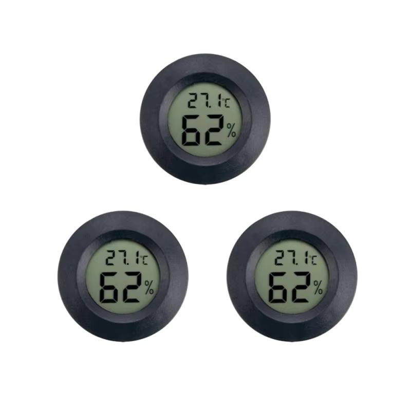 1~10pcs Mini Hygrometer Thermometer Fahrenheit or Celsius Meter Digital LCD Monitor Indoor Room Round Humidity Temperature Gauge 4