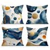Blue Abstract Geometry Cushions Pillowcase Polyester Cushion Cover Throw Pillow Sofa Decoration Pillowcover Home Room Decor