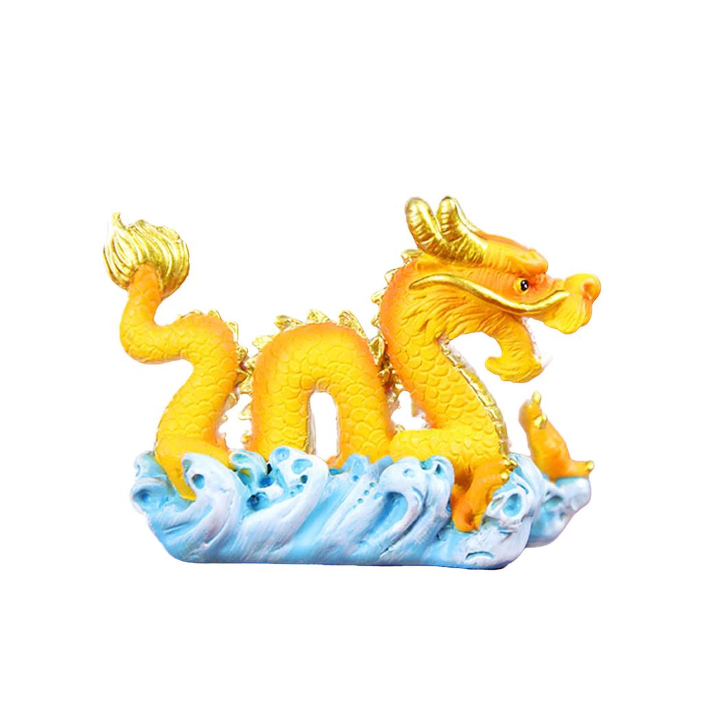 Chinese Style Dragon And Phoenix Chengxiang Resin Ornaments Baking Cake Decoration Celebration New Year Spring Festival Dress