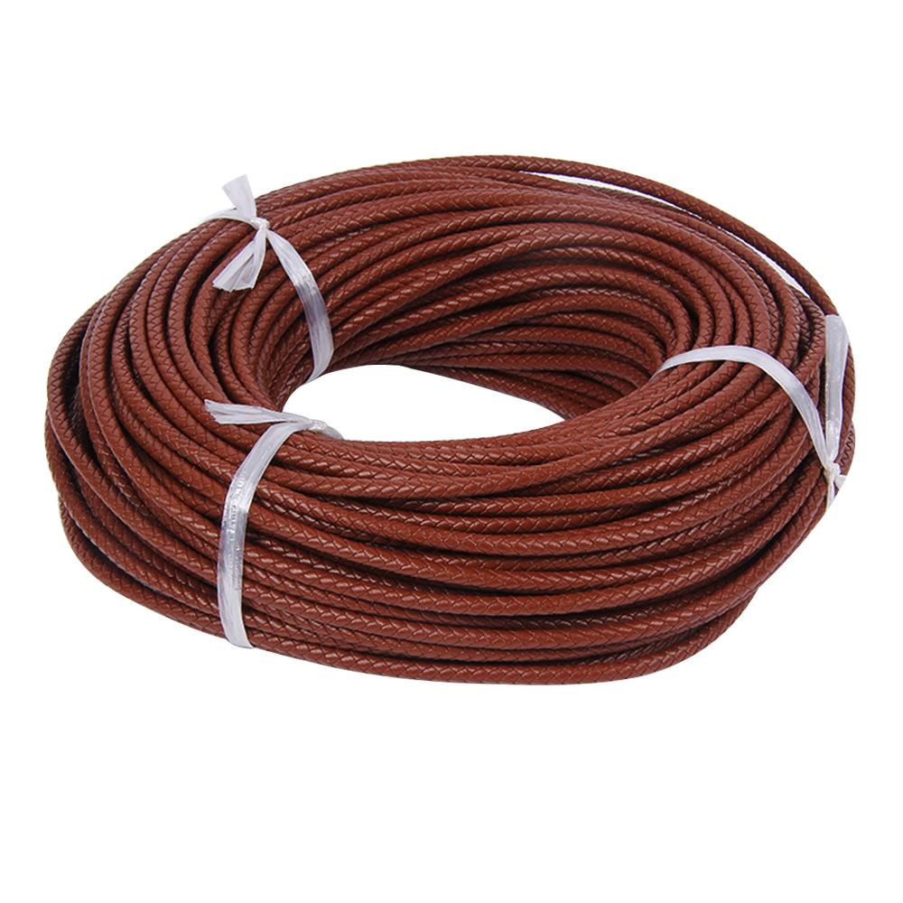 Diy First Layer Leather Rope Full Oil Edge Woven Cowhide Rope Woven Leather Rope Bracelet Necklace Rope