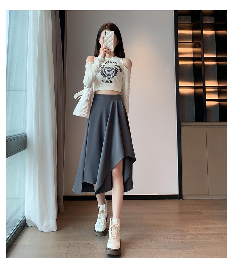 Plus Size High Waist A-Line Mid-Length Summer Skirt for Women