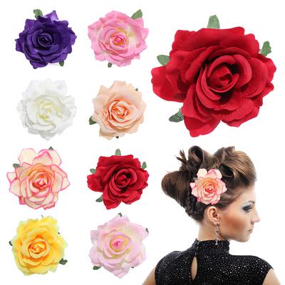 1 pièce Élégante Rose de Mariée Fleurs Épingles à Cheveux Barrette Mariage Demoiselle d'honneur Broches Fête Mode Pinces à Cheveux Accessoires de Coiffure