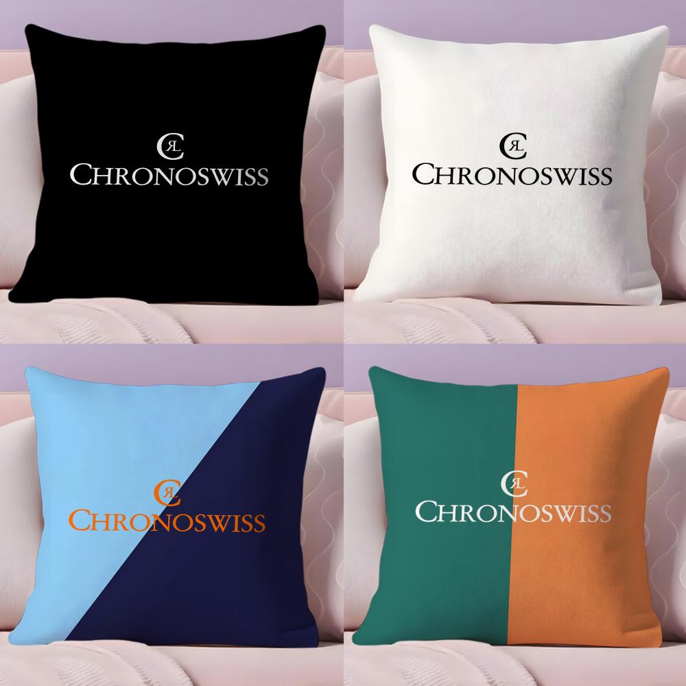 Luxury C-Chronoswiss Cushion Cover Soft Short Plush Double-Sided Printing Home Decor Machine Washable Pillow Case Gift