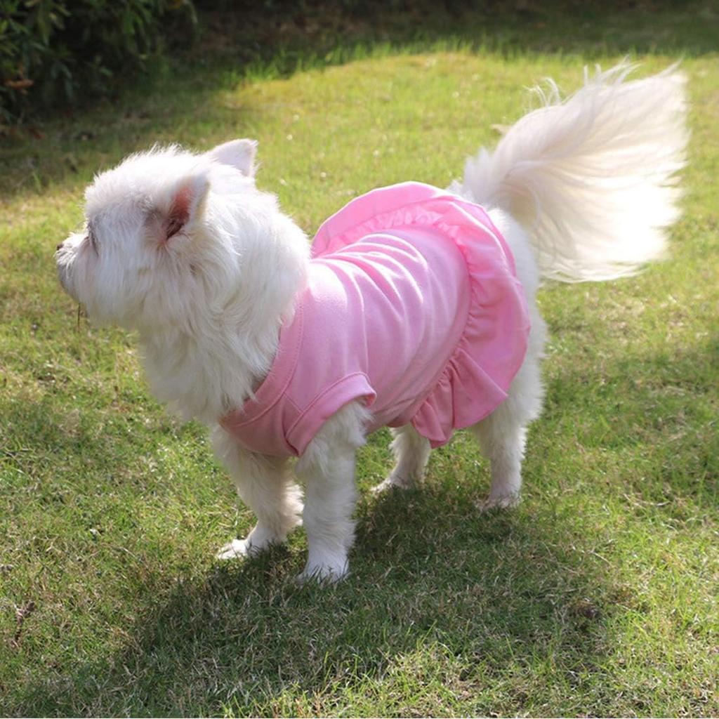Dog Skirt Shirts, Puppy Dresses for Small Dogs Girls, Pet Clothes Doggy Apparel, Comfortable Summer Shirt Beach Wear Clothing, Outfits for Medium