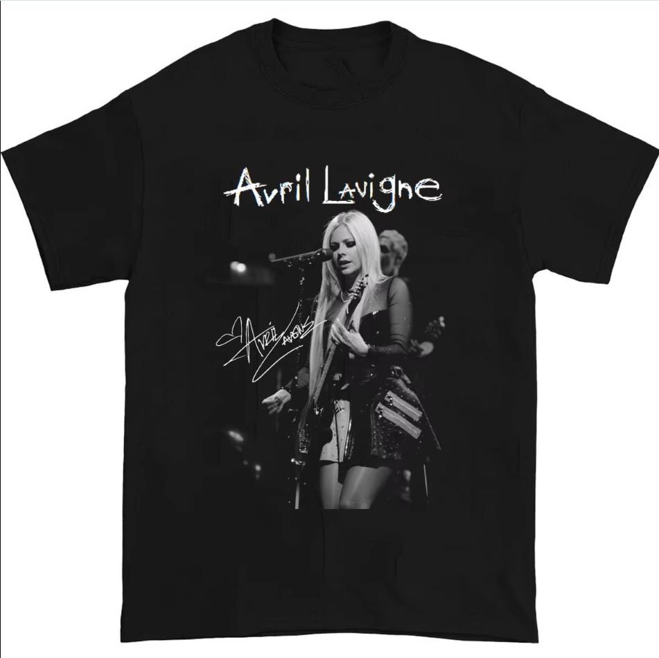 

Avril Lavigne Live In Concert Graphic Black and White T-shirt size S-5XL Unisex T-Shirt XXXL