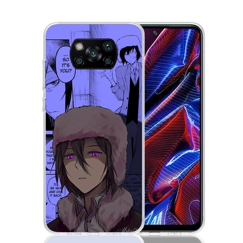 Bungo Stray Dogs Manga Phone Case For Xiaomi Poco X7 X6 X5 Pro F7 Ultra Redmi 15C 15 13 13C 12 12C 10 10A 10C 9 9A 9C 9T Cover P