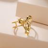 My Shape Bowknot Ring for Women Gold Color Bow Rings Stainless Steel Finger Rings Adjustable Size Delicate Jewelry Wholesale